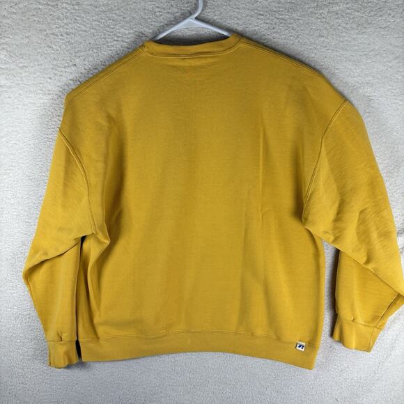 Vintage Russell Athletic Sweatshirt Mens 2XL XXL Yellow Blank Dri Power Y2K - Picture 11 of 14